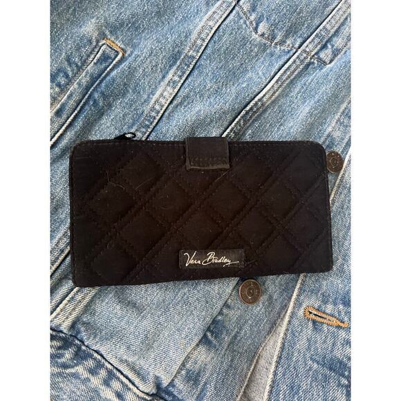 Vera Bradley black quilted wallet OS - Picture 2 of 4